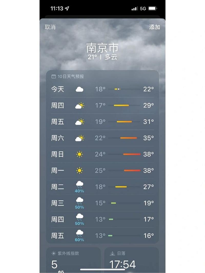 南京未来15天预报